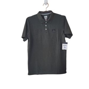 REEF Dark Olive Cobb Pique Embroidered Logo Polo Shirt Size M